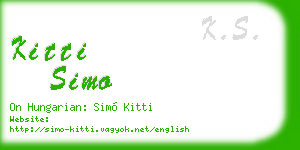 kitti simo business card